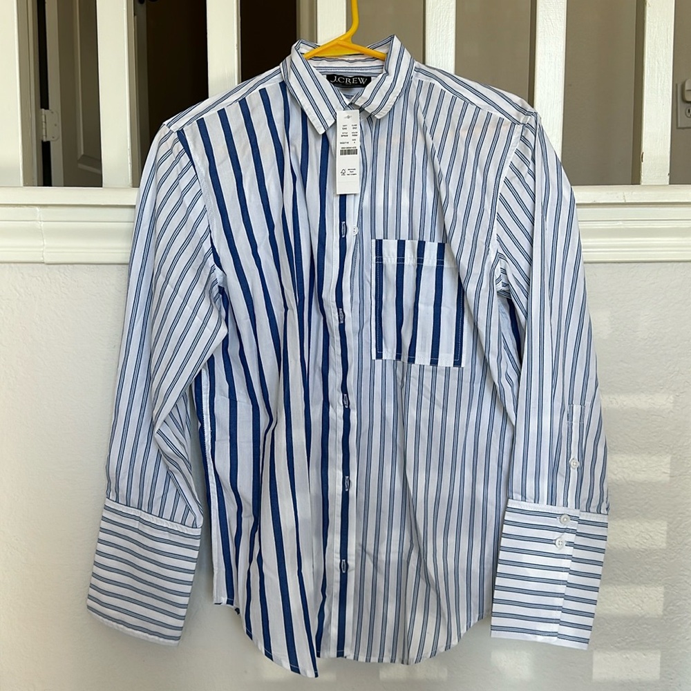 Garçon shirt in cocktail stripe cotton poplin